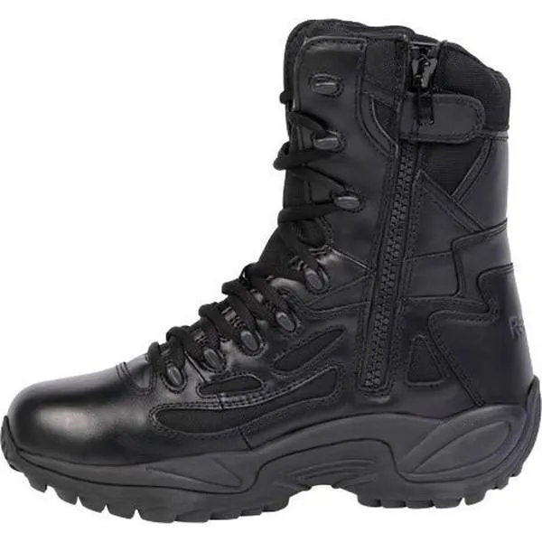 Reebok RB874 Women's Rapid Response RB Stealth 8" Boot with Side Zipper - Black