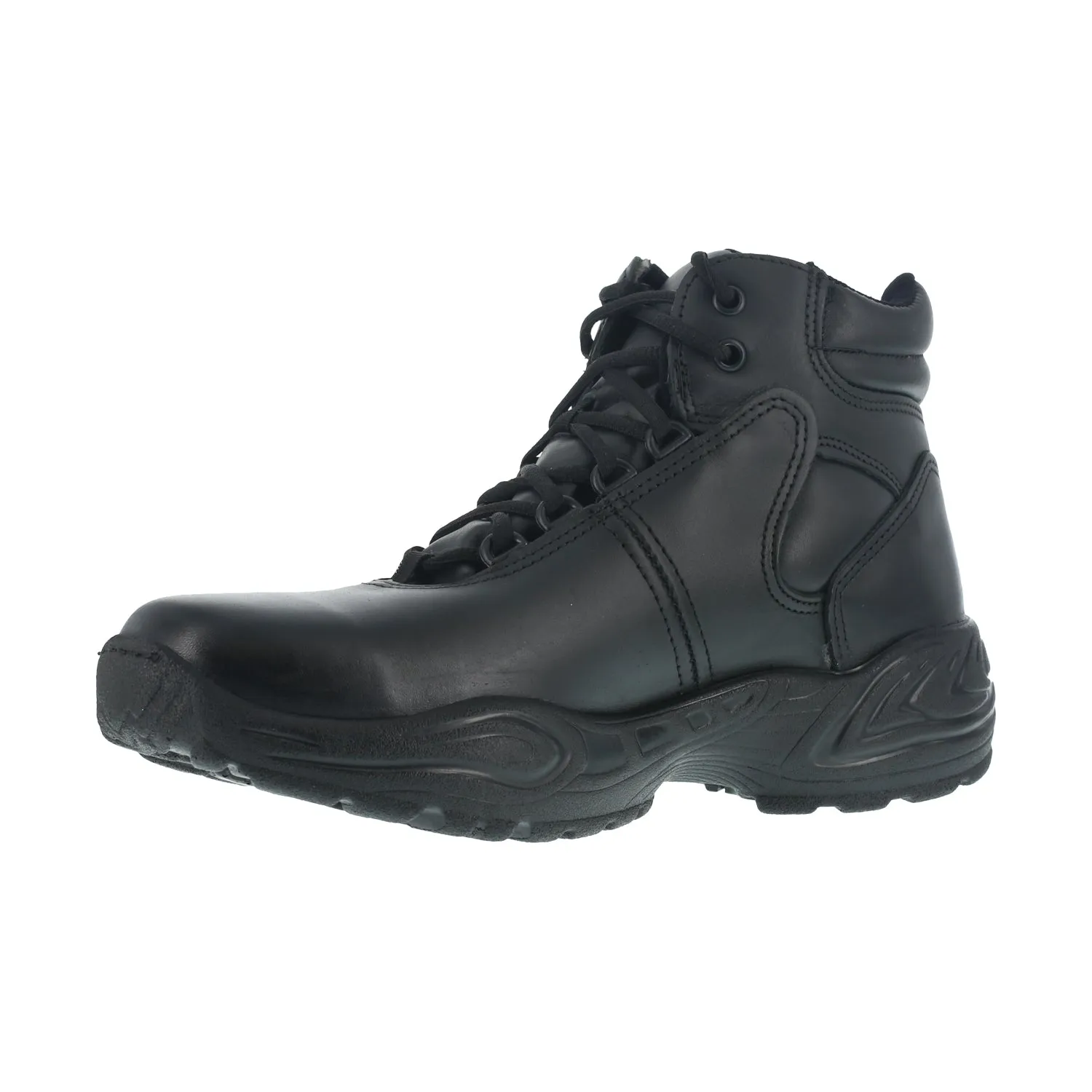 Reebok Womens Black Leather Work Boots Postal Express Chukka