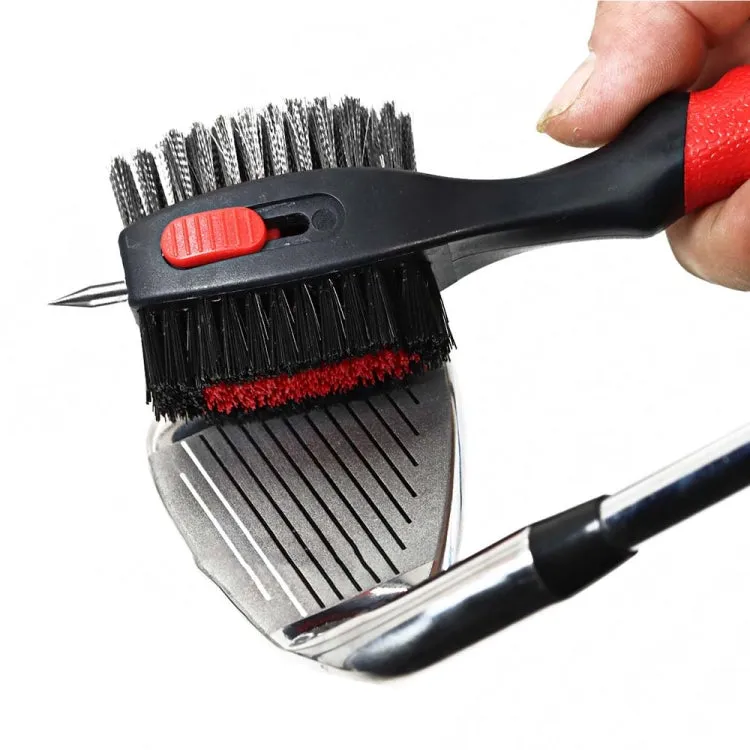 Retractable Golf Club Cleaning Brush Groove Cleaner Golf Accessories(Gray)