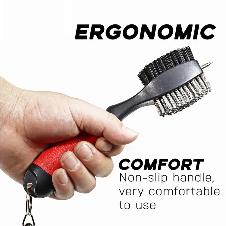 Retractable Golf Club Cleaning Brush Groove Cleaner Golf Accessories(Gray)