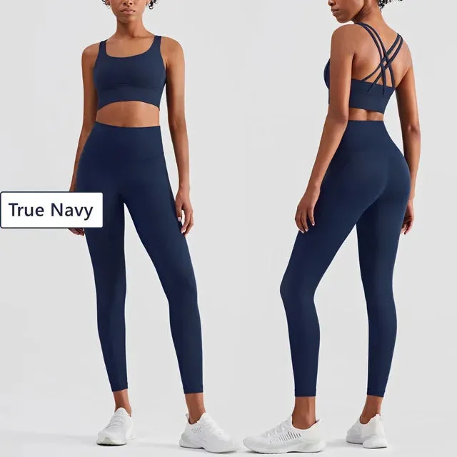 Seamless Yoga Set Gym Fitness Clothing Women Workout Set