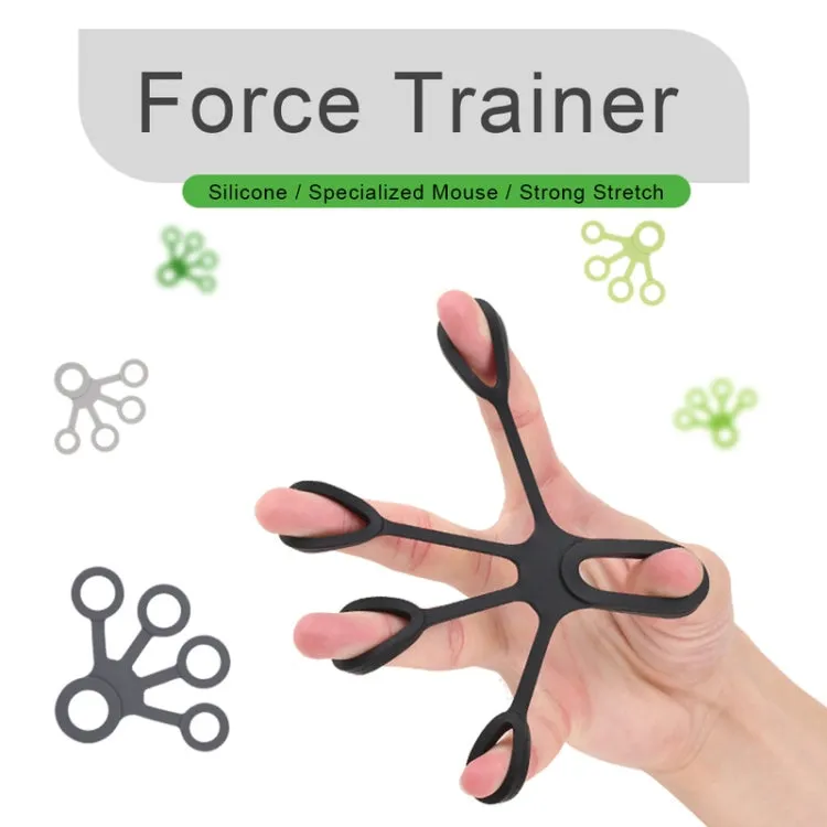 Silicone Finger Trainer Device Fan-shaped Pull Ring(Grass Green)