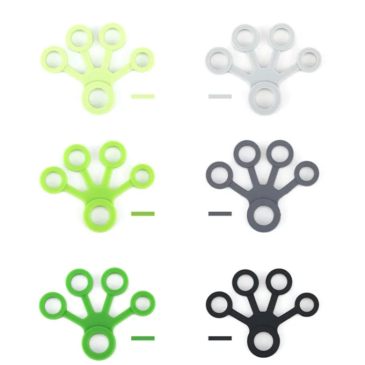 Silicone Finger Trainer Device Fan-shaped Pull Ring(Grass Green)