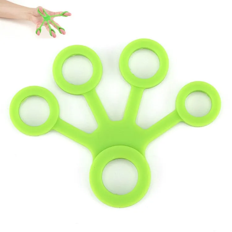 Silicone Finger Trainer Device Fan-shaped Pull Ring(Grass Green)