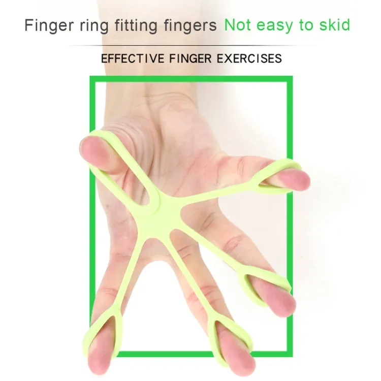 Silicone Finger Trainer Device Fan-shaped Pull Ring(Grass Green)