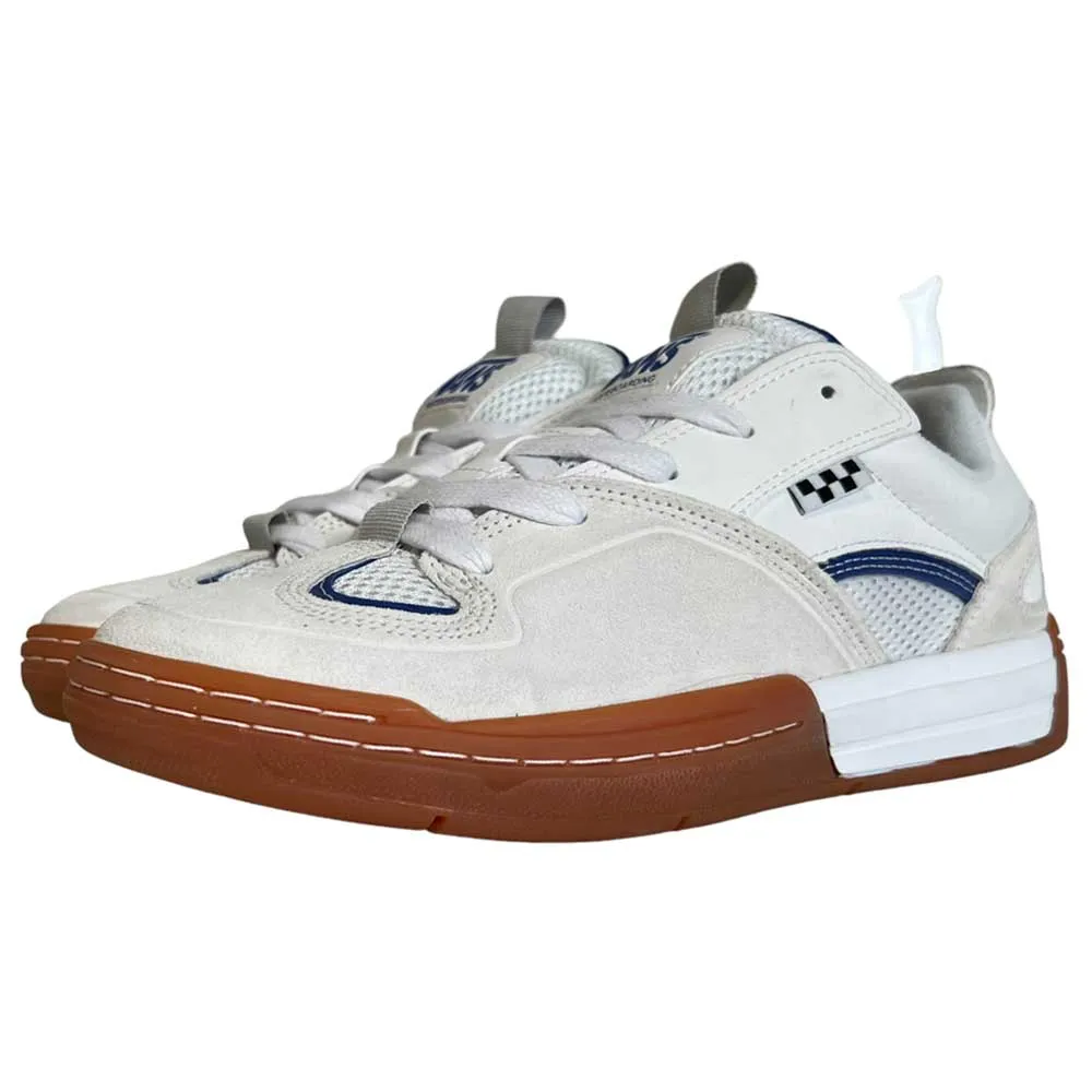 Skate Mixxa White Light Blue Vans Skate Suede Leather Shoes