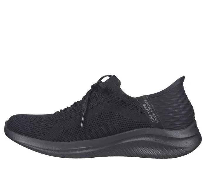 Skechers WIDE Width Ultra Flex 3.0 Brilliant Path SLIP INS Black Womens