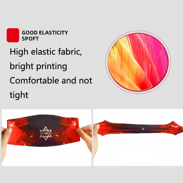 Sports Fitness Antiperspirant Headband Sweat-Absorbent Headband Sweatband(Starry Sky)