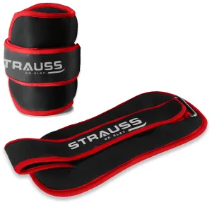 Strauss Ankle Weight- 2 Kg- Red Pair (Round Belt)