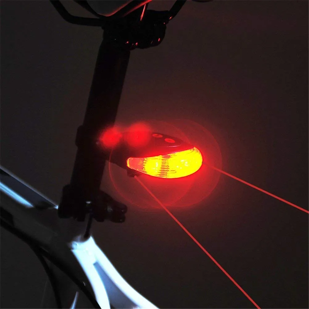 Strauss Bicycle Bottle Holder (Black) and Bicycle Flash Tail Light with Laser (Black)