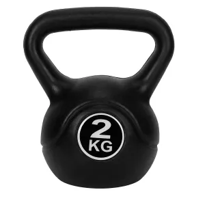 Strauss PVC Kettlebell Weights, 3Kg, (Black)