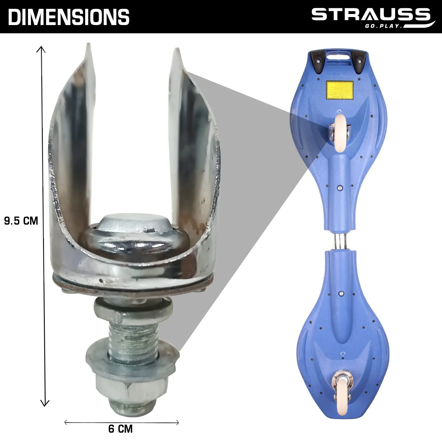 Strauss Waveboard Wheel Caster (Wheel Mount) 2 Pc