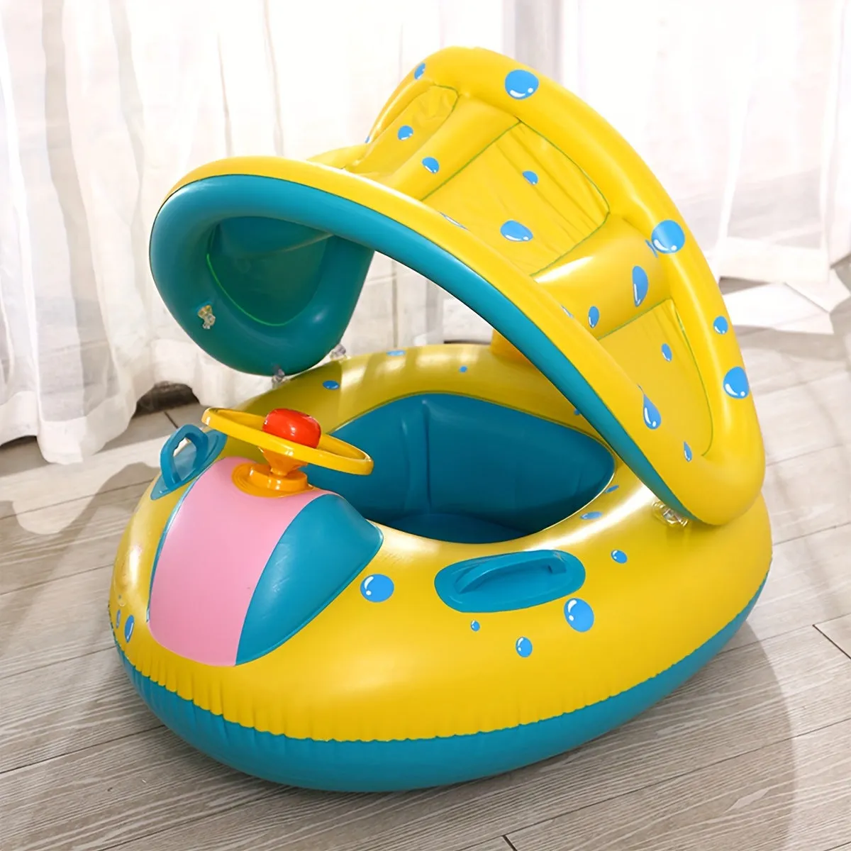 Sun Shade Childrens Swimming Ring Inflatable Pool Float Toy