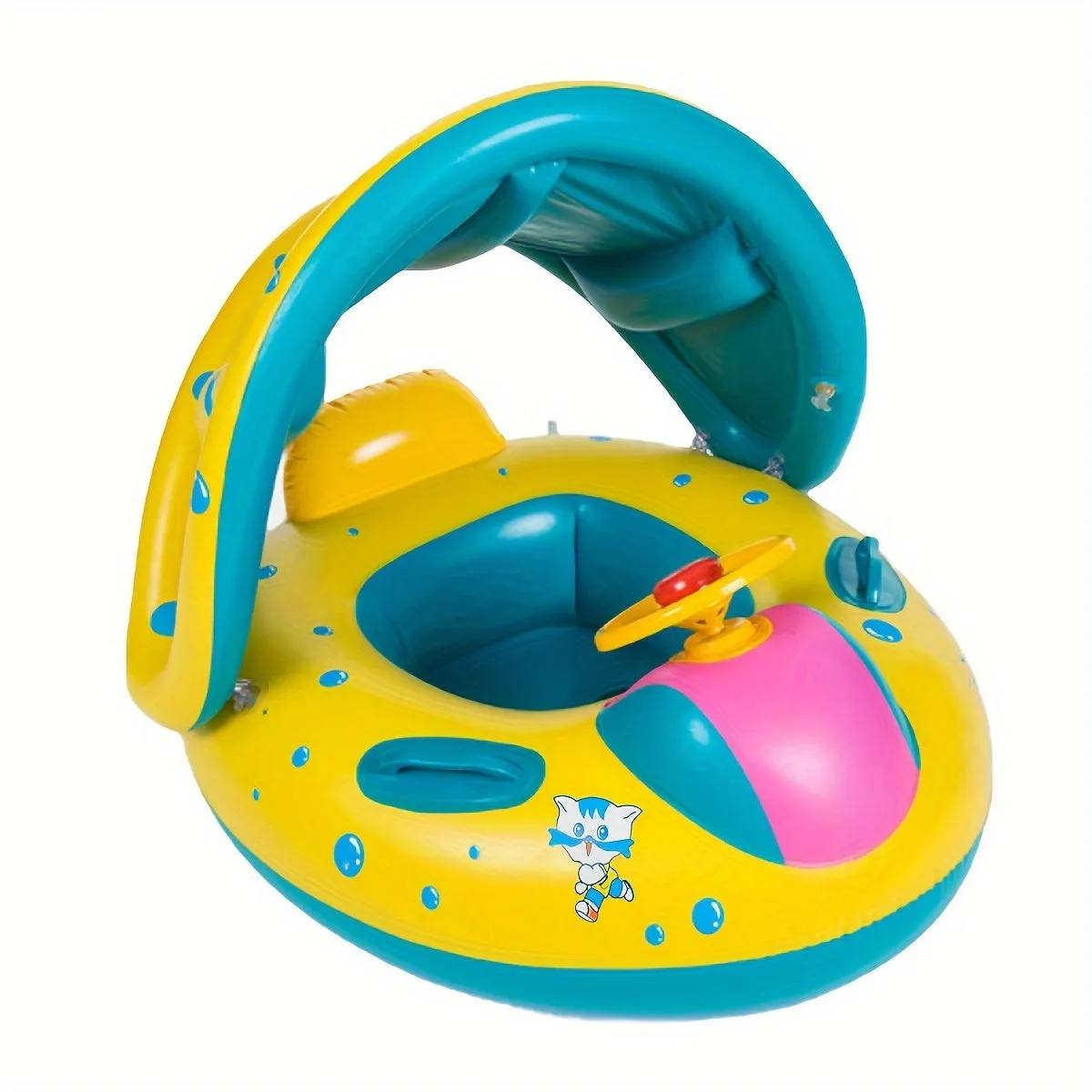 Sun Shade Childrens Swimming Ring Inflatable Pool Float Toy