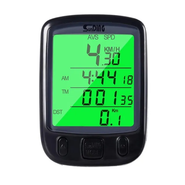 SunDing SD 563B Waterproof Cycling Bike Bicycle Computer LCD Backlight Bicycle Odometer Speedometer Bike Stopwatch 3 Colors