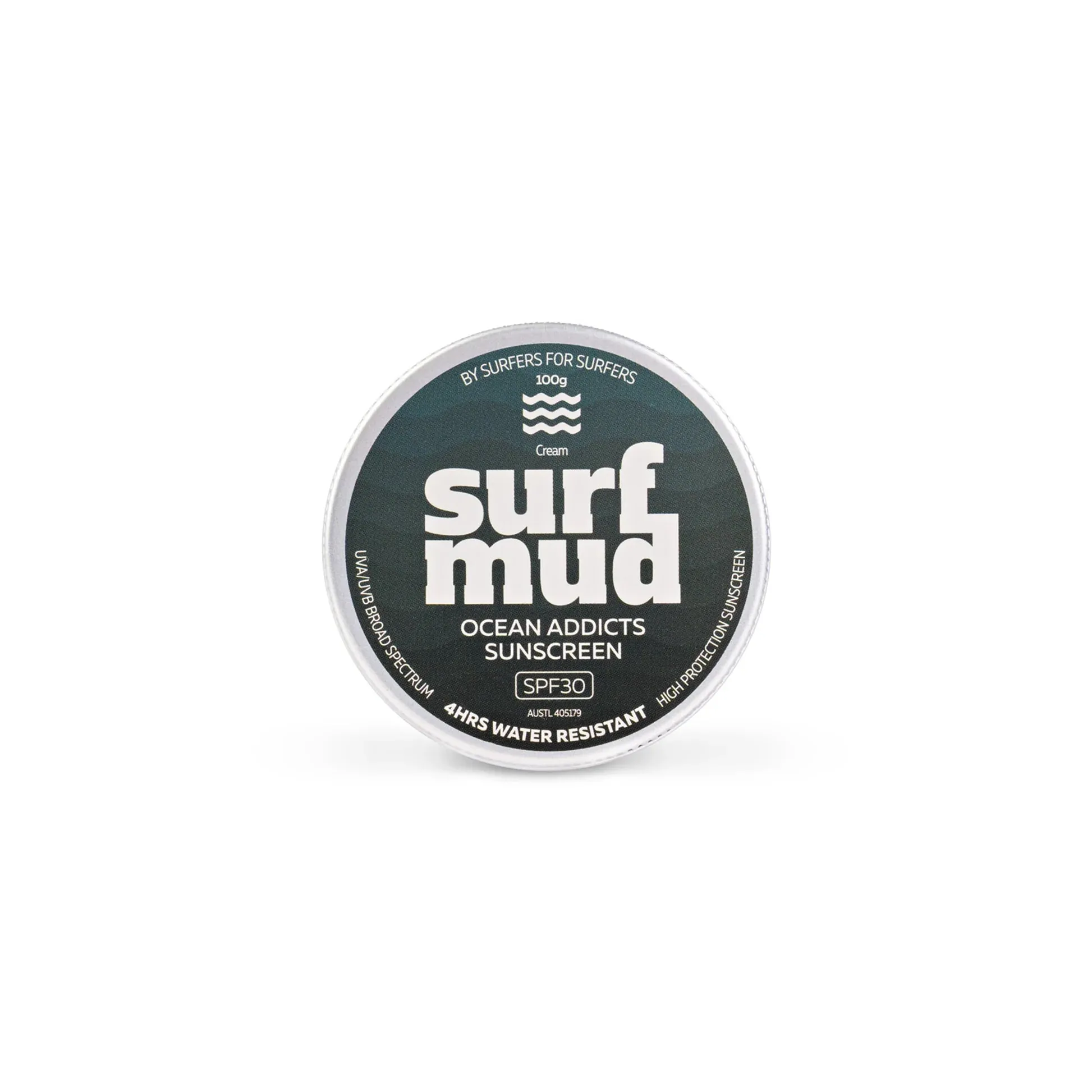 Surfmud Australia- Ocean Addicts SPF30 Sunscreen Tin - 100g