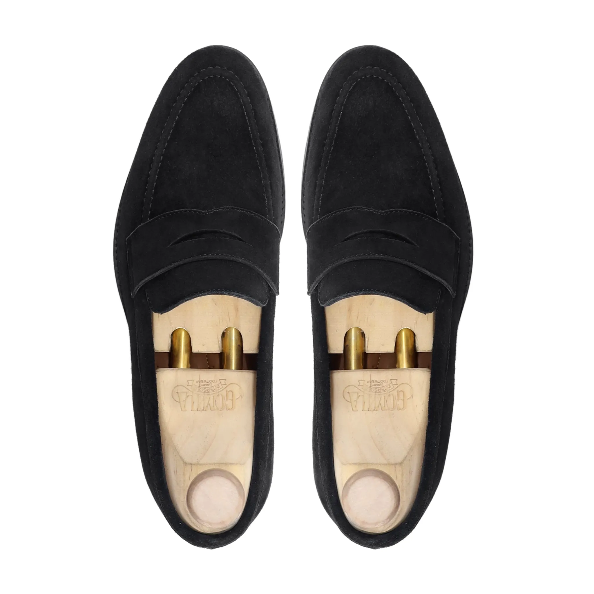 Teresa - Men's Black Kid Suede Loafer