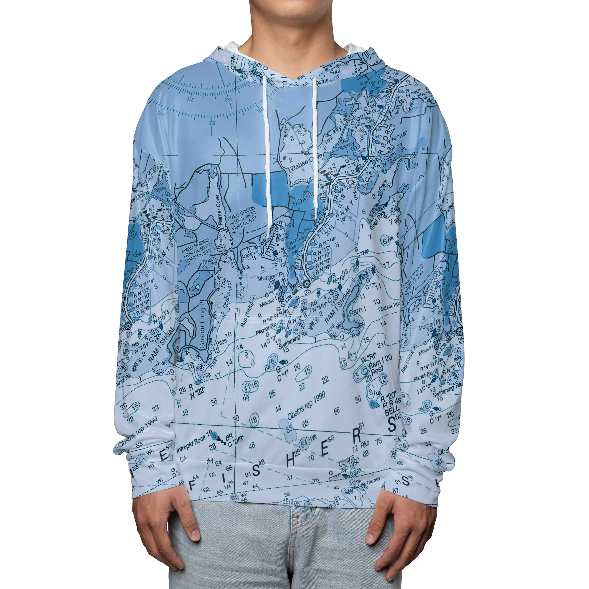 The Noank Blues Hooded Performance Sports Shirt