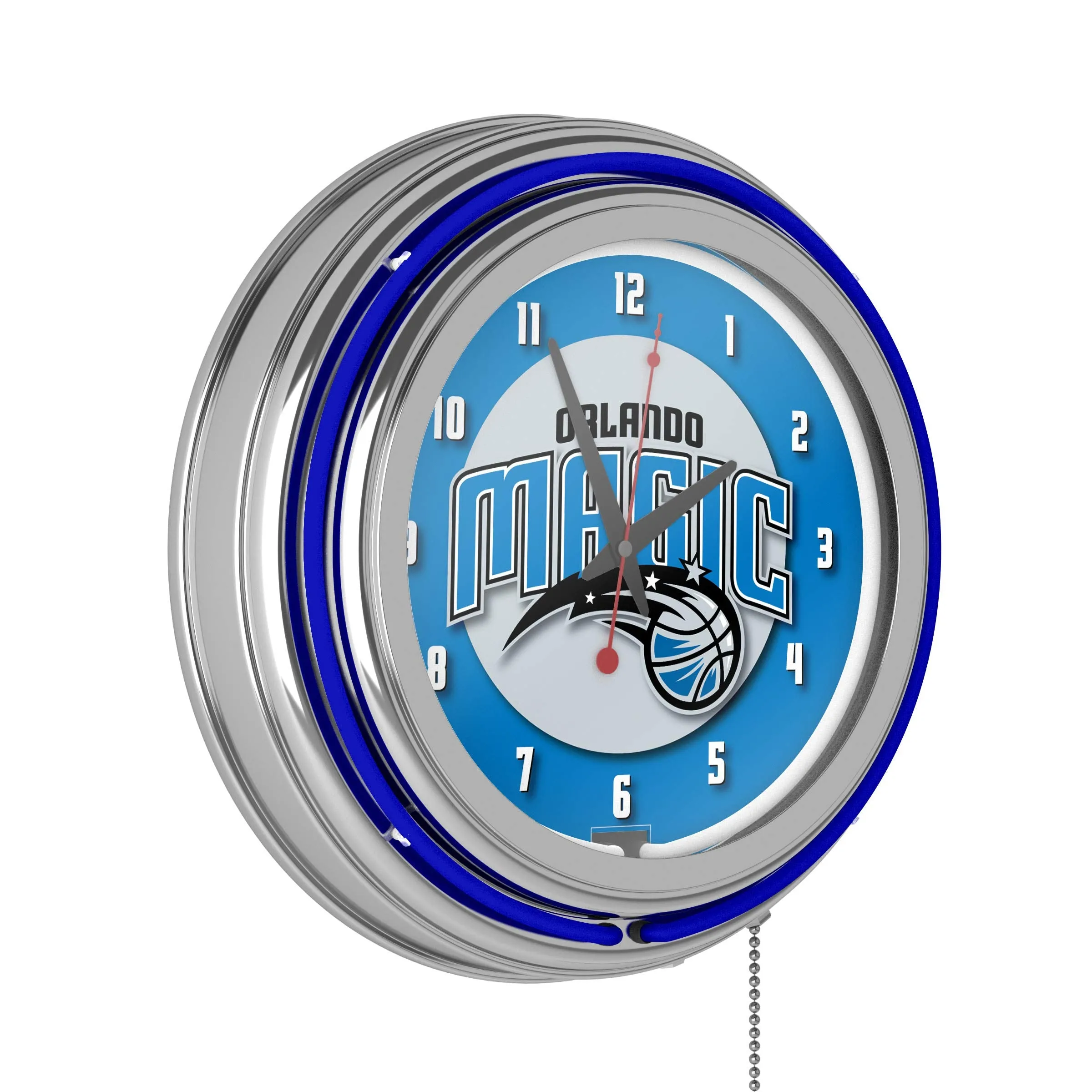 Trademark Gameroom NBA Orlando Magic Chrome Double Ring Neon Clock, 14"