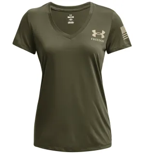 Under Armour Women's Tech Freedom Short Sleeve V-Neck