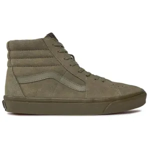 Vans Men's SK8-Hi Mono Suede Shoes - Olive Green