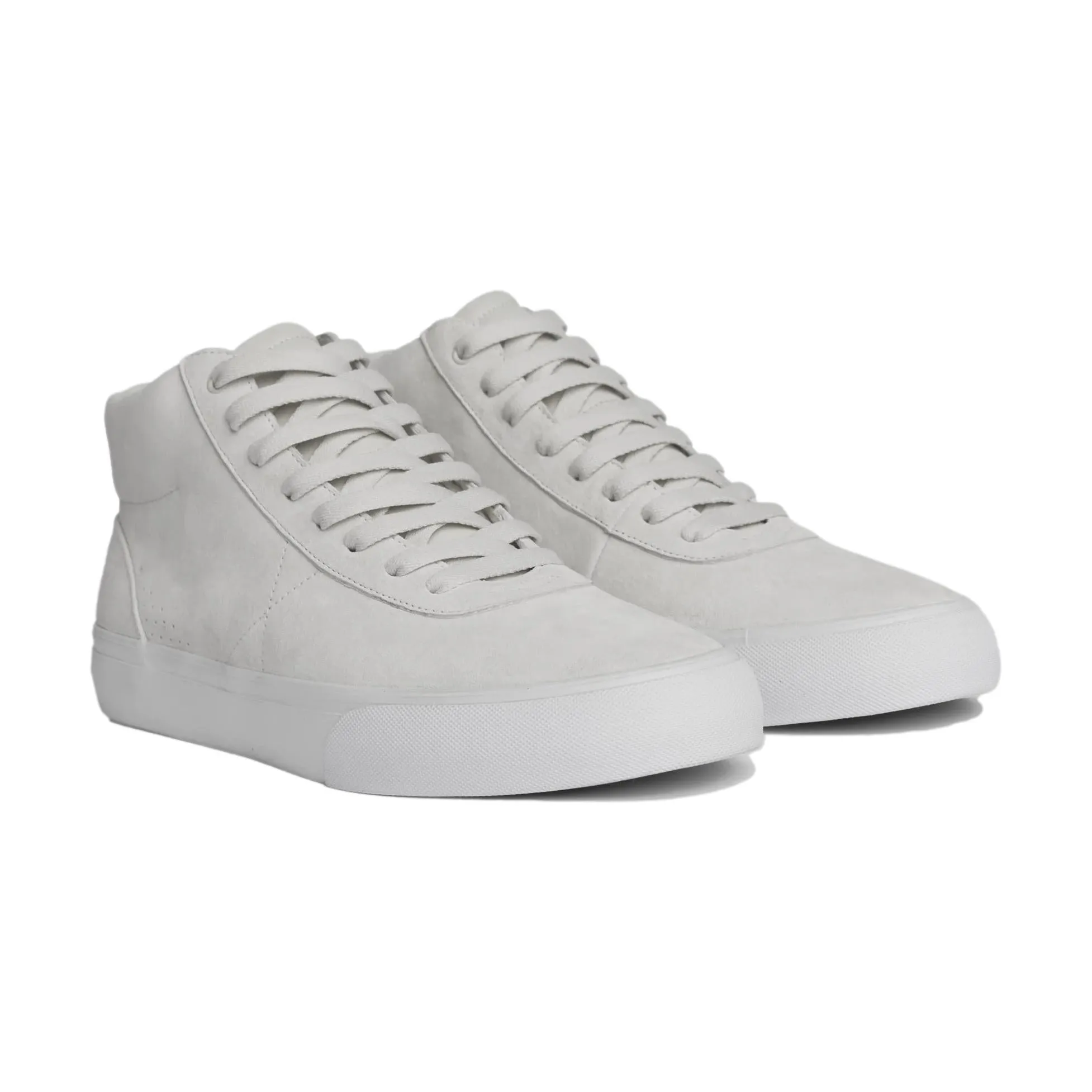 Warsaw Chapter Mid White Pig Suede