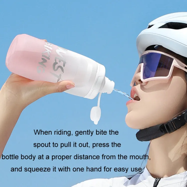 WEST BIKING 750ML Bicycle Water Bottle Portable Outdoor Cycling Water Cup, Color: Orange Purple Gradient