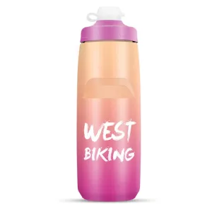 WEST BIKING 750ML Bicycle Water Bottle Portable Outdoor Cycling Water Cup, Color: Orange Purple Gradient