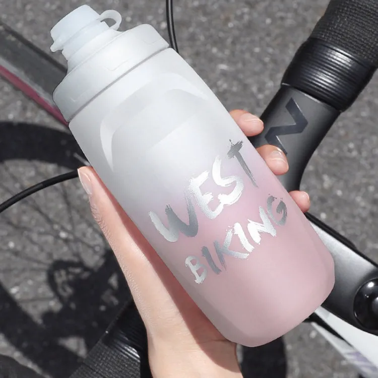 WEST BIKING 750ML Bicycle Water Bottle Portable Outdoor Cycling Water Cup, Color: Orange Purple Gradient