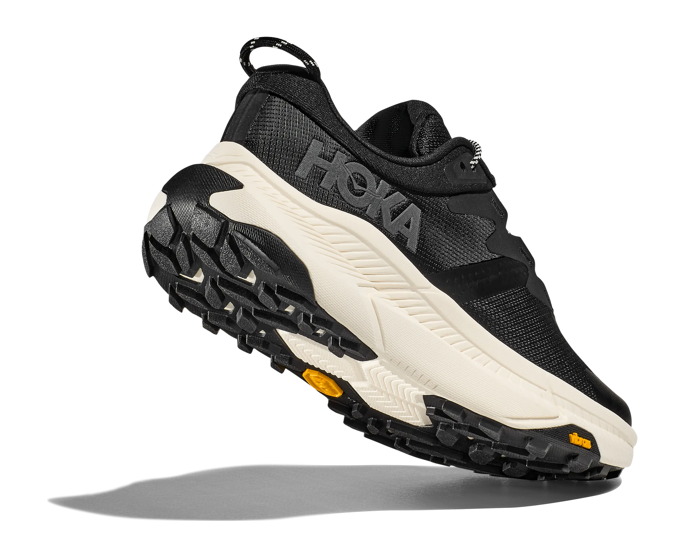 Women's Hoka Transport Color: Black / Alabaster (WIDE WIDTH)