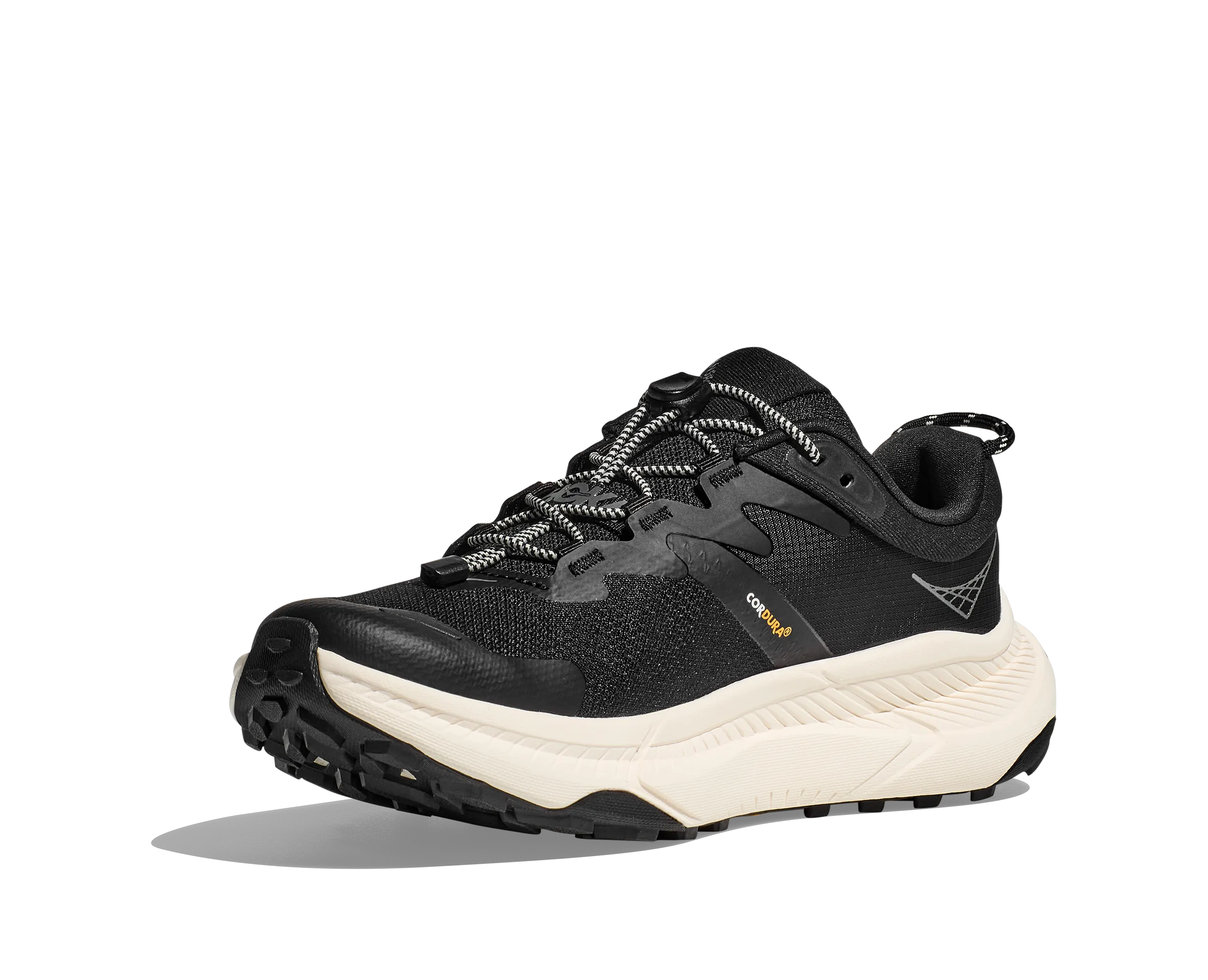 Women's Hoka Transport Color: Black / Alabaster (WIDE WIDTH)