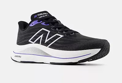 Women's New Balance FuelCell Walker Elite WWKELB1 Color: Black with electric indigo and grey violet