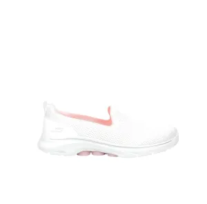 Womens Skechers Go Walk 7- Razi  White/ Pink Walking Shoes