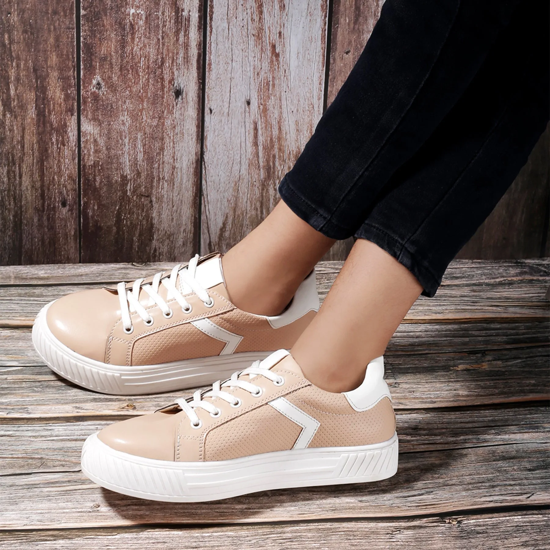 Women's Trendiest Faux Leather Sneakers