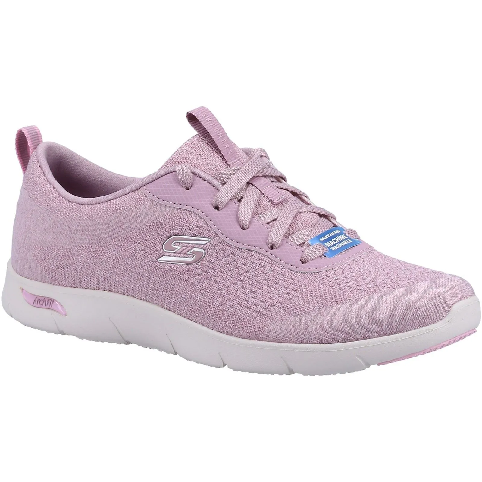 Women's Wide Fit Skechers 104272 Arch Fit Refine Trainers - Mauve