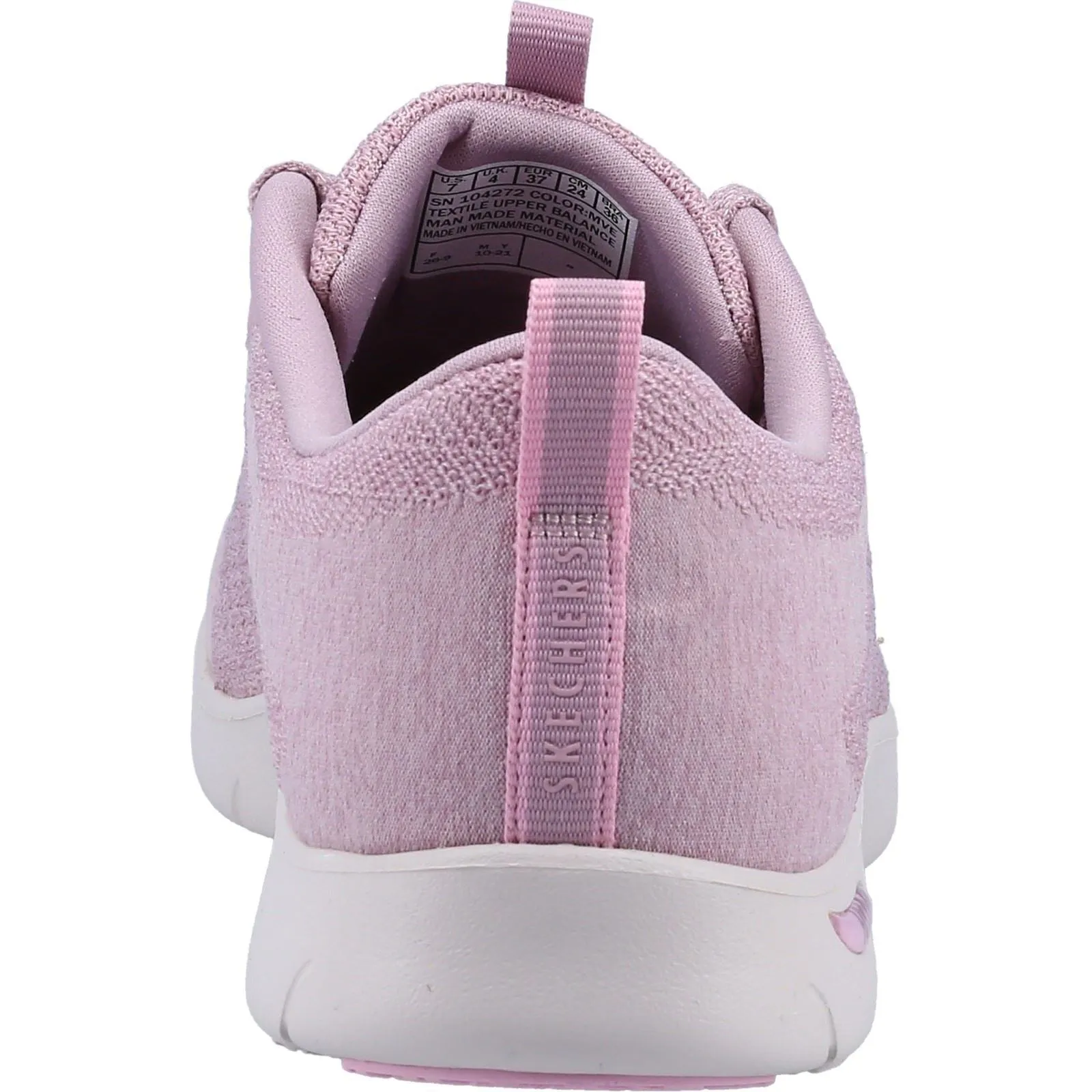 Women's Wide Fit Skechers 104272 Arch Fit Refine Trainers - Mauve